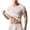 White, variant on Men's Soft Undershirts Short Sleeve Tee Shirt Lightweight Lace Tops V-Neck Muscle Fit Undershirt