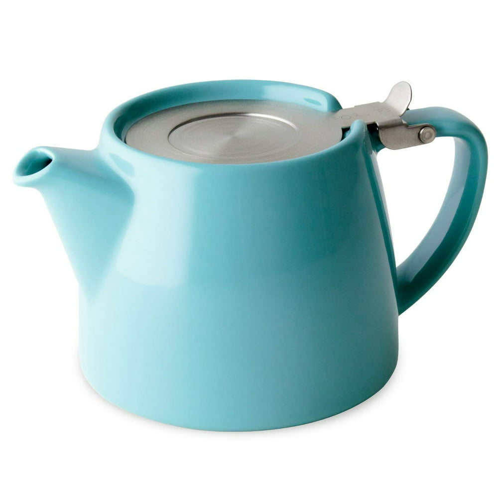 Teapot Tea Infuser, Harper Blue Ceramic Loose Leaf Insulated Teapots ...