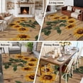thumbnail image 5 of 6'x9' Area Rugs, Vintage Sunflower Indoor Outdoor Area Rug for Living Room Bedroom, Farmhouse Vintage Wooden Floral Washable Bathroom Rugs Kitchen Floor Carpet Mats Home Decor Aesthetic, 5 of 8