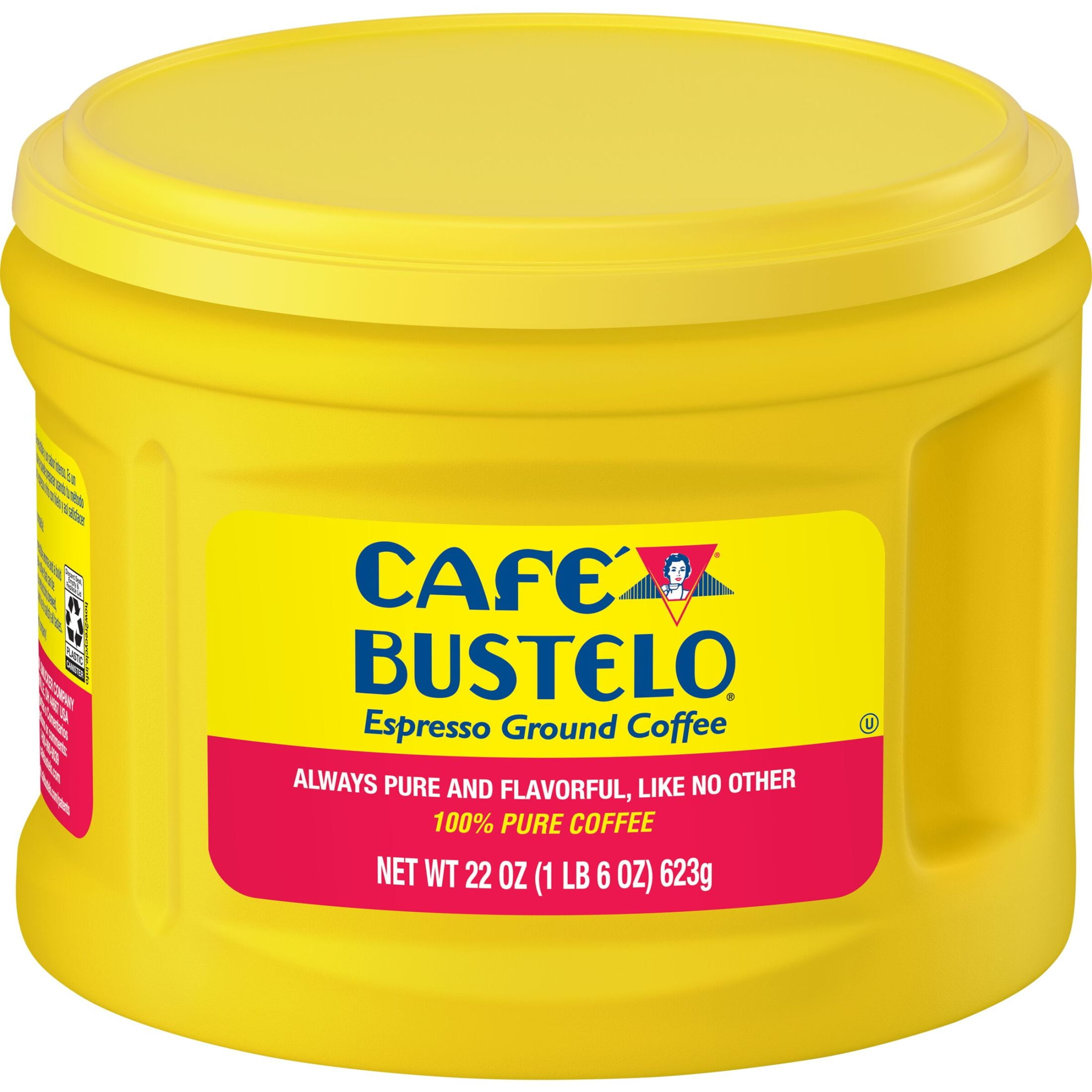 (6 pack) Cafe Bustelo Espresso Ground Coffee, Dark Roast, 22 oz Canister