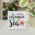 thumbnail image 4 of Zomyto 5"x5" Beach Wood Box Sign Decor Desk Sign I Need Vitamin Sea Wooden Box Block Sign Summer Signs Farmhouse Home Shelf Wall Decoration, 4 of 5