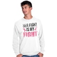 thumbnail image 5 of Breast Cancer Her Fight Pink Ribbon Women's Long Sleeve T Shirt Brisco Brands M, 5 of 6
