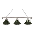 thumbnail image 1 of Holland Bar Stool BL3CHGrn Green 3 Shade Pool Billiard Light, Chrome, 1 of 1