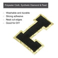 thumbnail image 3 of Chenille Letters L Patches Large Size 80mm/3.15 Inch Golden Glitter for Clothing,Shoes,Hats 3PCS(Black), 3 of 5