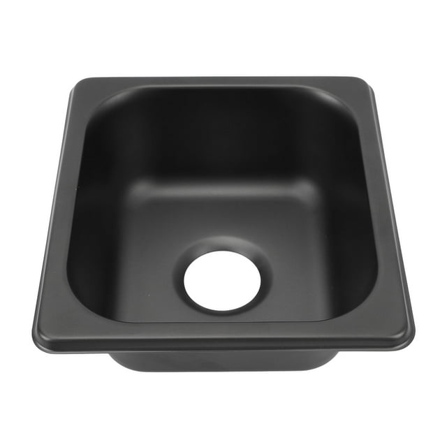 Fregadero Para RV, Fregadero De Acero Inoxidable Galvanizado Negro De 175 X 160 X 70 Mm Para Barco, Cocina, Caravana