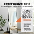 thumbnail image 2 of KFFKFF Full Length Floor Mirror 71'' x 31'' Free Standing Wall Mounted with Stand, 2 of 9
