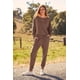 thumbnail image 3 of Conjunto Deportivo PRETTYGARDEN Mujer 2 Piezas de Punto Acanalado Café XL, 3 of 8