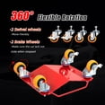 thumbnail image 5 of TENGDA Red 5500 lbs Tire Wheel Dolly Set of 4 Heavy Duty Steel Car Mover with 360 °   Swivel Wheels, 5 of 10