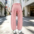 thumbnail image 2 of Plus Size Flowy Pants Womens Summer Pants Lightweight Casual Trousers for Women Striped Wide Leg Boho Pants with Pockets, 2 of 6