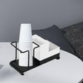 thumbnail image 4 of Portavasos desechable de escritorio creativo, dispensador de café, bolsita de azúcar y bolsita de té. Negro, 4 of 8