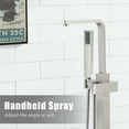 thumbnail image 6 of Boyel Living 1-Handle Freestanding Tub Faucet Bathtub Filler with Handheld Shower Head in Brushed Nickel, 6 of 7