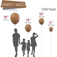 thumbnail image 2 of PartyWoo Caramel Brown Balloons, 100 pcs Boho Brown Balloons Different Sizes Pack of 18 Inch 12 Inch 10 Inch 5 Inch Matte Brown Balloons for Balloon Garland Balloon Arch, Party Decorations, Brown-F10, 2 of 5