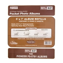 Genuine Pioneer 2-up refill pocket pages for 5x7 prints - 5x7