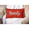 thumbnail image 2 of Vargottam Handmade Cushion Covers Decorative Embroidered Boho Canvas Pillow Cover- Family Embroidered Throw Lumbar Pillow Case- Farmhouse Decor - 12 x 20 inches | Red, 2 of 6