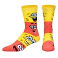 thumbnail image 2 of Cool Socks, Men's Funny Novelty Socks, Spongebob & Patrick Smiley Crew, Adult, 2 of 6