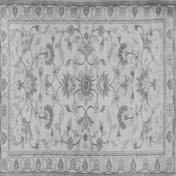 Ahgly Company Indoor Square Persian Gray Traditional Area Rugs, 8' Square