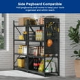 thumbnail image 5 of Heavy-Duty Metal Storage Rack, 78"H × 60"W × 24"D, 4-Shelf Steel Shelving Unit, 584 lbs Per Shelf, Adjustable Garage Organizer, Pegboard-Compatible, Black, 5 of 10