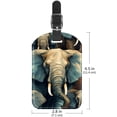 thumbnail image 6 of Square 2Pack PU Leather Elephant Cruise Luggage Tag with Privacy Cover and Name ID Tag for Travel Handbags Backpacks Luggage Tags, 6 of 6