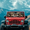 thumbnail image 3 of KUIFORTI Windshield Sun Shade Funny Dachshund Vehicle Accessories Compatible with Jeep Gladiator JT 2020-2025 Blocks Heat and UV Rays, 3 of 6