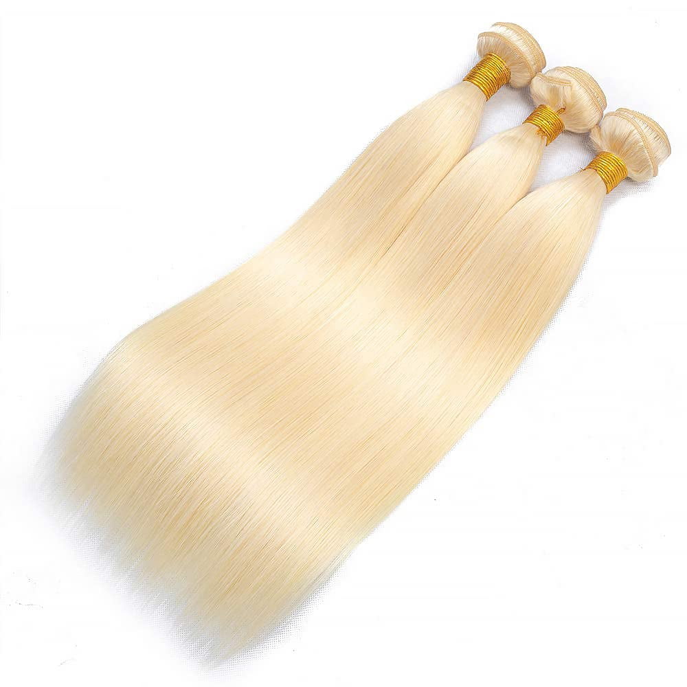 Honey Blonde Bundles 613 Straight Bundles Human Hair 22 24 26 Inches Brazilian Virgin Hair 3 Bundles 300g Double Weft