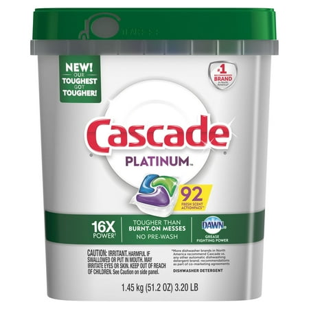 Product of Cascade Platinum ActionPacs Dishwasher Detergent, 92 ct. [Biz