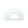 thumbnail image 2 of Cotton Twill Flat Bill 6 Panel Mid Profile Snapback Hat, White, 2 of 2