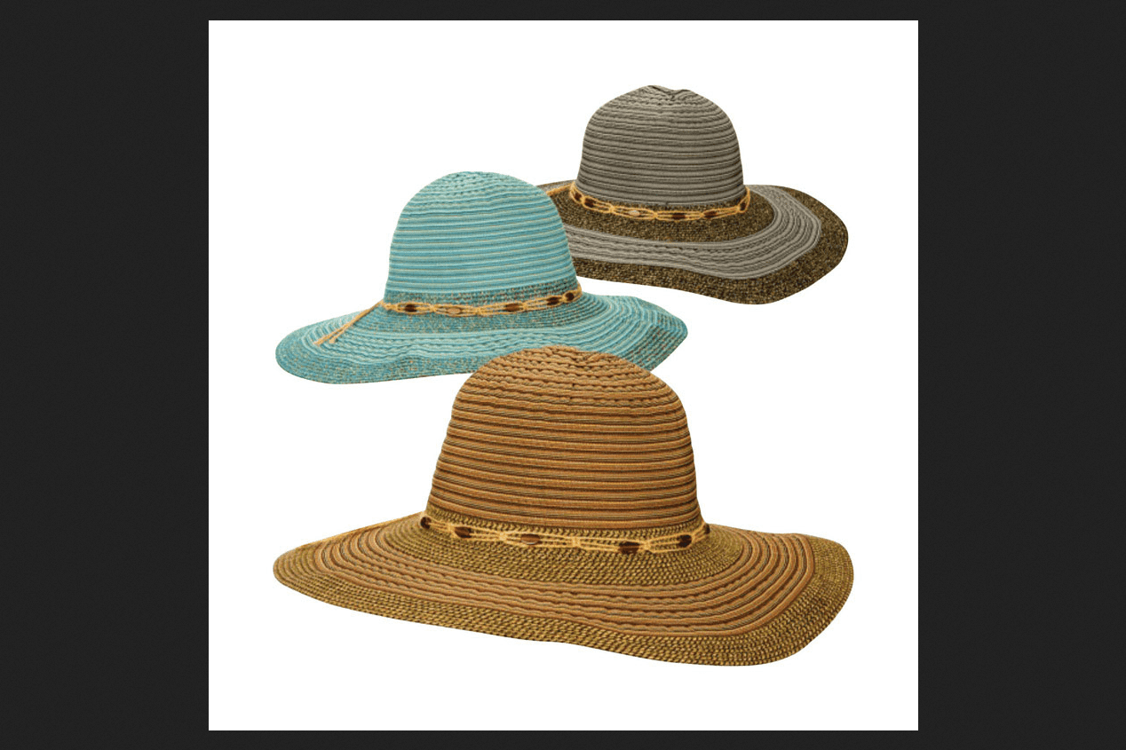 Dorfman Pacific Assorted Colors Women's Hat One Size Fits All Ribbon