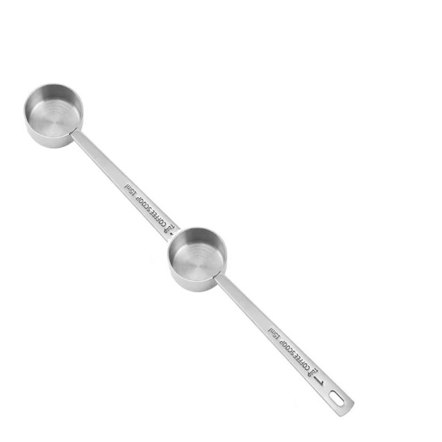 Oleegame 2PC Stainless Steel Cutlery Set Coffee Spoon Stainless 30ML Measuring Spoon Kitchen Measuring Spoon Milk Powder Measuring Spoon Silver