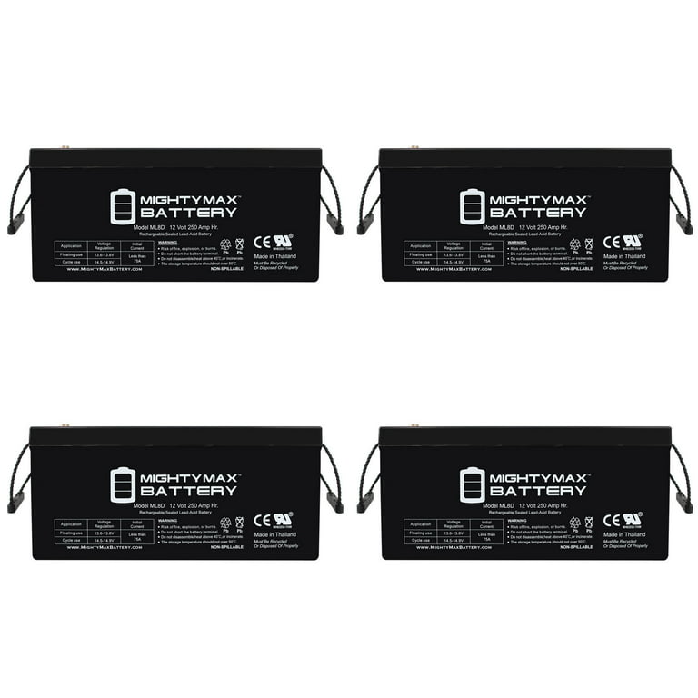 12V 1000Ah AGM Deep Cycle Battery for Off Grid Solar Wind - 4 Pack 