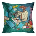 thumbnail image 1 of RYLABLUE Administrateur Il Geek Travaillant sur les Ordinateurs Réalité Virtuelle Pop Rétro Hacker Cyber Spécialiste Système Jeter Taie d'Oreiller Housse de Coussin, 1 of 1
