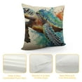 thumbnail image 4 of QZHH Beach Throw Pillow Covers, Ocean Themed Sea Turtle Seahorse Octopus Jellyfish Pillow Covers for Couch Sofa Bed Home Decor Square Coastal Pillowcase Outdoor Patio Furniture Cushion Cases, 4 of 5