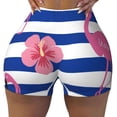 thumbnail image 2 of Haiem Flamingo No Front Seam Biker Shorts for Women Yoga Workout Gym Bike Shorts with Tummy Control Moisture-Wicking-XX-Large, 2 of 9
