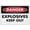 Warning Sign 1, variant on Danger Explosive Vapours No Smoking Sparks Or Naked Flames Sign 8"x12" - Aluminum Tin Warning for Home Outdoor Garden, High-Visibility Fire Safety Decor