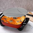thumbnail image 3 of Splatter Lid, Stainless Steel Splatter Screen Protector, Prevents Splashing, Stainless, Fits All Pots or Pans (33cm), 3 of 5