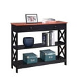 thumbnail image 2 of Pemberley Row MDF Cherry Black Console Table Rectangular Concealed Storage 31.5" H x 39.5" W x 12" D, 2 of 10
