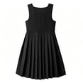 thumbnail image 5 of Mfakffe Girls Sleeveless Pinafore Pleated Dress Vintage Academy Pleated Skirt Jumper Dress Fashion Uniform Vest Dress, 5 of 5