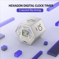 thumbnail image 3 of Hexagon Digital Timer Magnetic Cubes Timer Kitchen Hexagon Flip Timer for Studying Cooking Exercising Easy To Use Magnetic Flip Focus-timer, 3 of 7