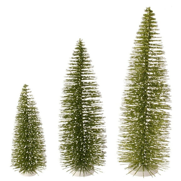 Raz Imports Happy Hollydays 18" Bottle Brush Tree, Set of 3