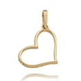 thumbnail image 2 of LOVEBLING 14K Yellow Gold 0.10 Carats (ctw) Diamond Heart Pendant (0.72" x 0.44"), 2 of 3