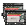 thumbnail image 2 of Qxltty Black Design American Flag Pencil Pouches for 3 Ring Binder Clear Window Zipper Pencil Case for Office College Supplies, 2 of 6
