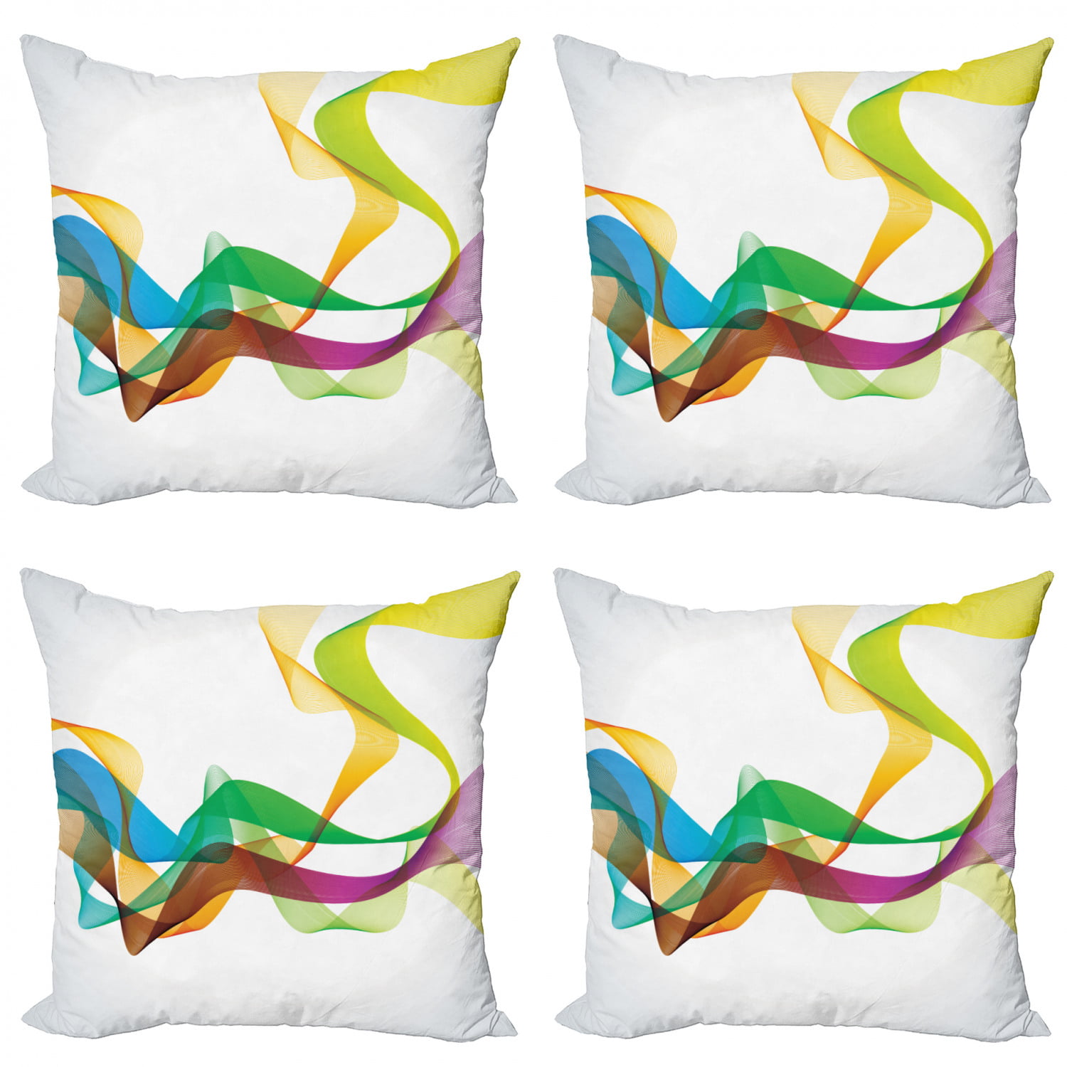 Multicolor LiveHappy Abstract Minimal Floral Plants Pattern Throw Pillow 16x16 