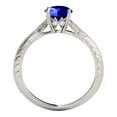thumbnail image 4 of Mauli Jewels Rings for Women 0.85 Carat Diamond And Tanzanite Ring 4-prong 14K White Gold, 4 of 7