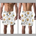 thumbnail image 3 of luoweisi Men's Beach Shorts Quick Dry Swim Trunks with Mesh Lining Daisy L, 3 of 5