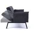thumbnail image 6 of Aukfa 70" Convertible Futon Sofa Bed for Home Office, Linen Loveseat with Cup Holder, Gray, 6 of 11