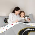 thumbnail image 5 of Manfei Boys Personalized Gifts Bedding Comforter Set,Pink Black Letter C Twin Comforter Sets,Cartoon Toy Car Bedding Set For Boys Kids,Lightweight Room Decoration Reversible,2pcs, 5 of 8