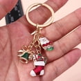 thumbnail image 3 of LLavero de Navidad de esmalte lindo, campana, ciervo, muñeco de nieve, llaveros para decoración de bolso, regalo DIY, colgantes de joyería, accesorios, 3 of 4
