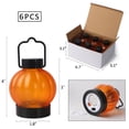 thumbnail image 3 of Calabaza De 6 Uds Con Asa Colgante Y Luz De Decoración De Halloween De Base Estable Para Bares Banquetes De Celebración Yuarrent HA045203-01, 3 of 6