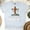 Ash, variant on Guess Who’s Back T-Shirt | Christian Cross Graphic Faith Tee, White, Size L
