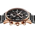 thumbnail image 4 of Men's Business Chronograph Quartz Calendar Luminous Waterproof Watch Black Dial, 4 of 14