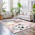 thumbnail image 3 of Area Rugs 5'x7', Cherry Blossom Cats Carpet Runner Indoor Outdoor Rugs Home Decor Aesthetic, Pink Spring Modern Farmhouse Floral Non Slip Mats Washable Accent Rug for Living Room Bedroom, 3 of 8